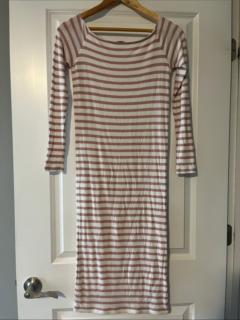 ATM Anthony Thomas Melillo Striped Ribbed Dress M